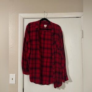 a new day Red Plaid Skirt